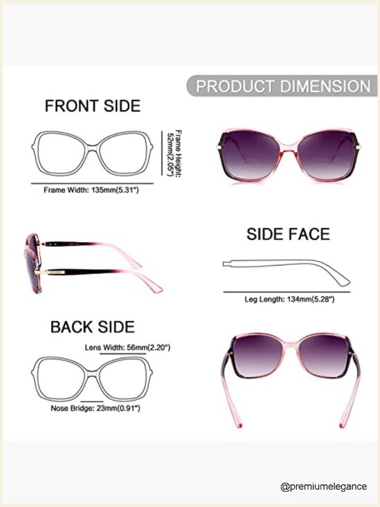 Vintage Square Polarized Sunglasses UV400 Protection for Women Trendy Frame main image 5